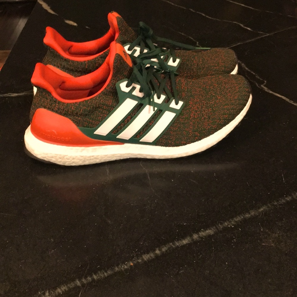 NWOT Adidas Ultraboost 4.0 “Miami Hurricanes”